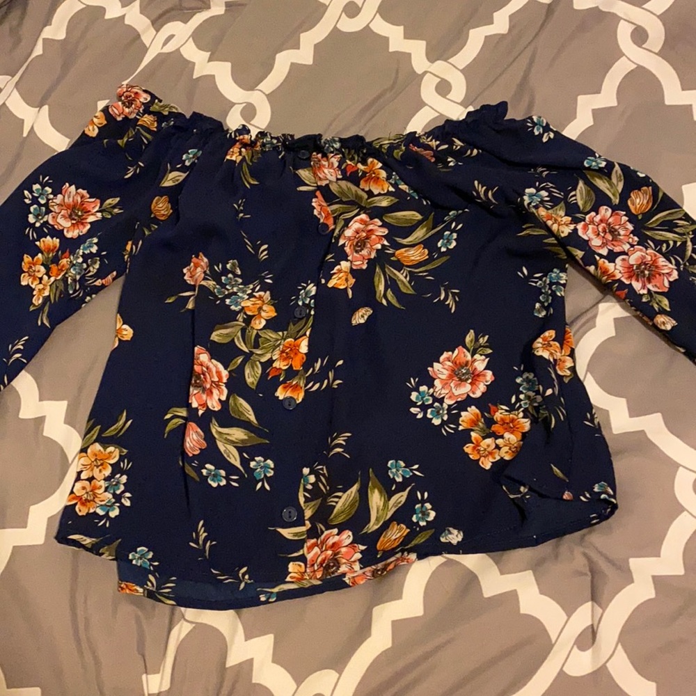 Floral off the shoulder top
